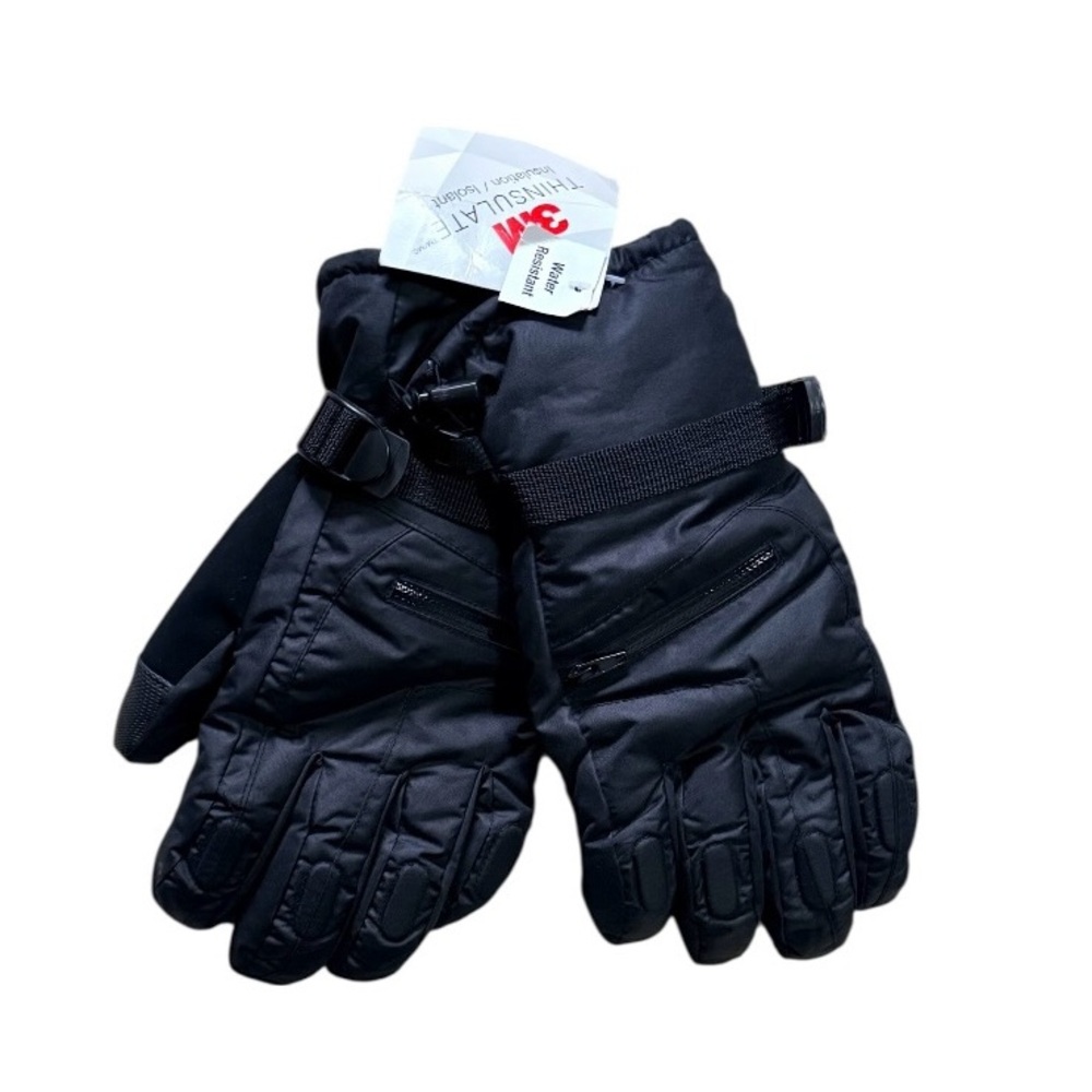 NWT 3M Thinsulate Black Water-Resistant Gloves Size M/L